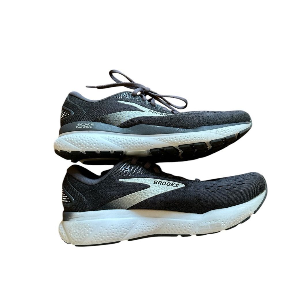 Brooks Men's Ghost 16 2E  Black/Gray/White Running Shoes Size 10 - Picture 7 of 9
